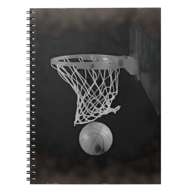 Sepia Basketball Anteckningsbok Med Spiral (Framsidan)