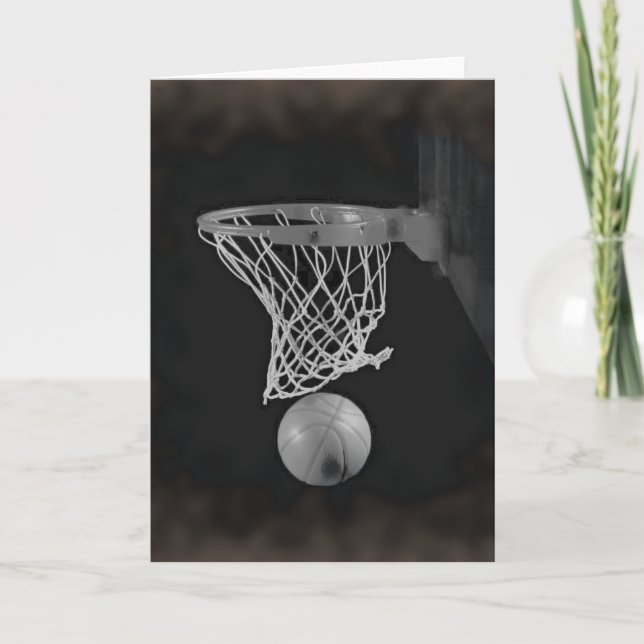 Sepia Basketball Kort (Framsida)