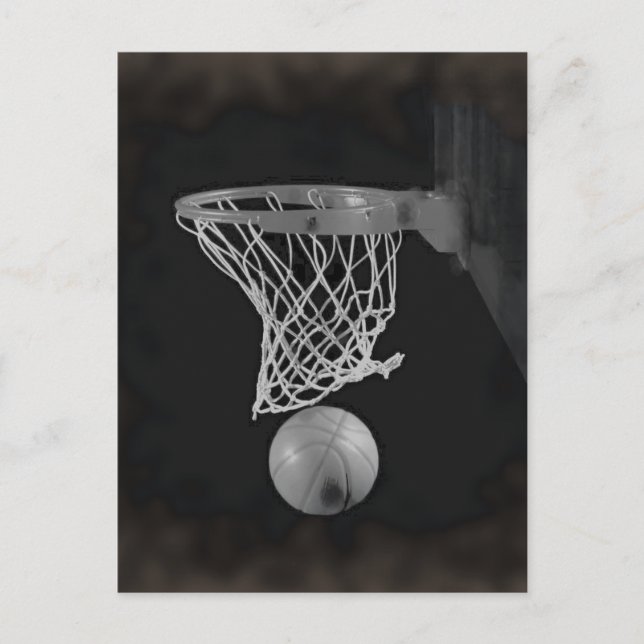 Sepia Basketball Vykort (Framsida)