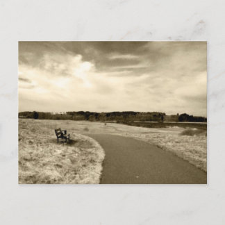 Sepia Bench Vykort