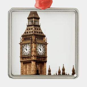 Sepia Big Ben Torn Julgransprydnad Metall