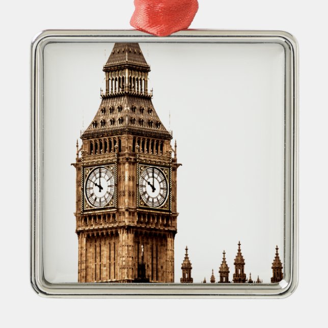 Sepia Big Ben Torn Julgransprydnad Metall (Framsidan)