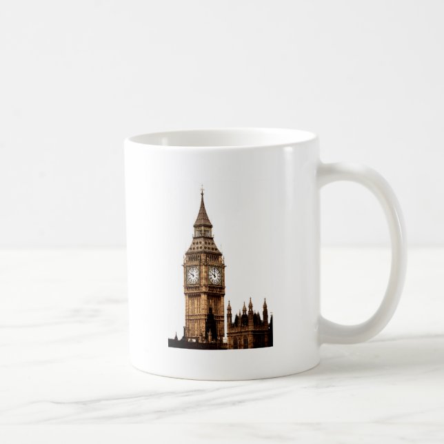 Sepia Big Ben Torn Kaffemugg (Höger)