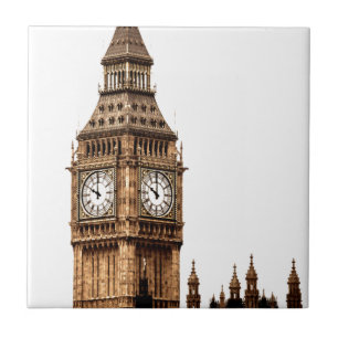 Sepia Big Ben Torn Kakelplatta