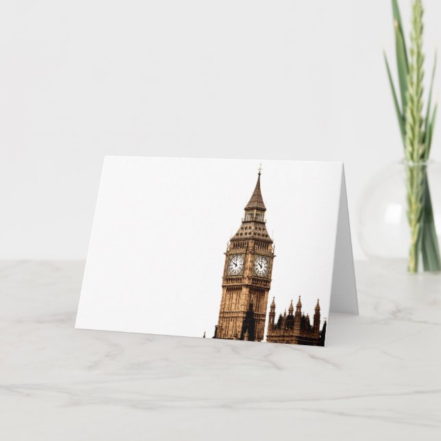 Sepia Big Ben Torn Kort (Framsida)