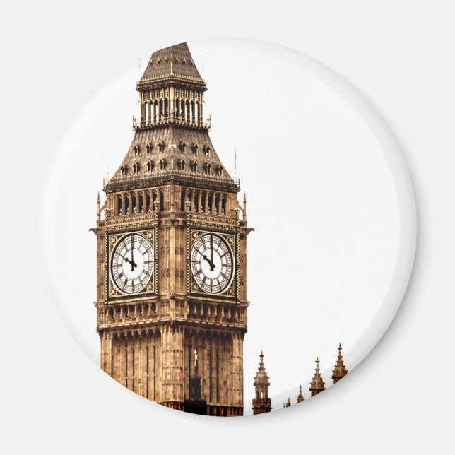 Sepia Big Ben Torn Magnet (Framsidan)