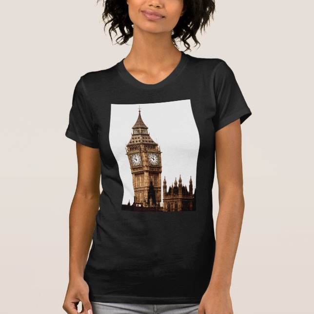 Sepia Big Ben Torn T Shirt (Framsida)