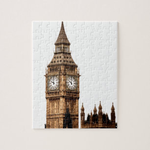 Sepia Big Ben Torn Travel Art Pussel