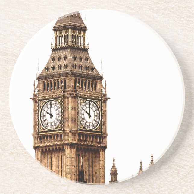 Sepia Big Ben Torn Underlägg (Framsidan)