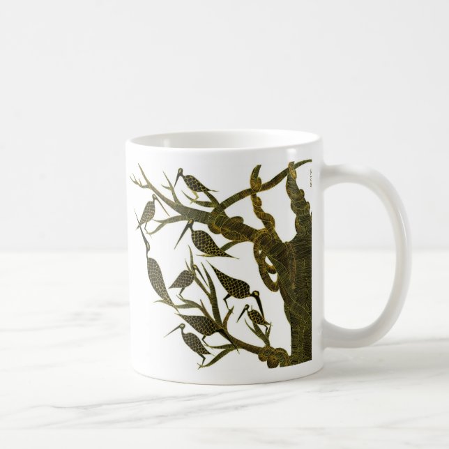 Sepia Birds Mug Kaffemugg (Höger)