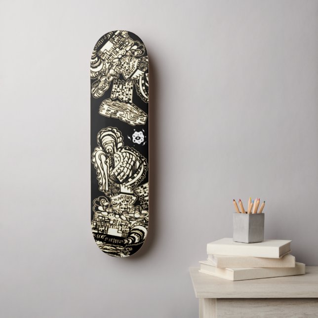 Sepia Black Coola Mini Skateboard Bräda 18,5 Cm (Väggkonst)