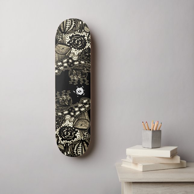 Sepia Black Mini Skateboard Bräda 18,5 Cm (Väggkonst)