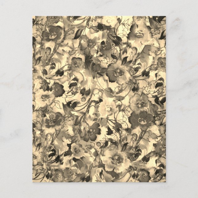 Sepia blommig (Framsida)