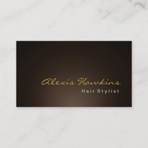 Sepia Brown Guld Hair Stylist Makeup Artist Visitkort