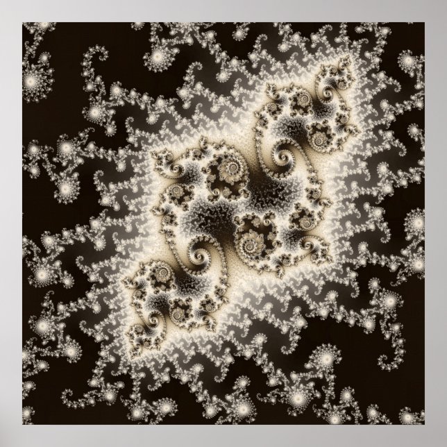Sepia Brun Manetposter Poster (Framsidan)