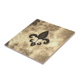 Sepia Butterfleur | Tan Butterfly från Fleur de Li Kakelplatta