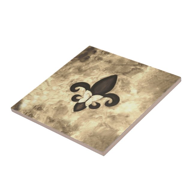 Sepia Butterfleur | Tan Butterfly från Fleur de Li Kakelplatta (Sidan)