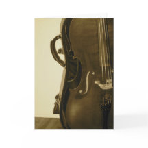 Sepia Cello-hälsningskort