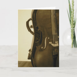 Sepia Cello-hälsningskort Kort