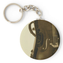 Sepia Cello Keychain