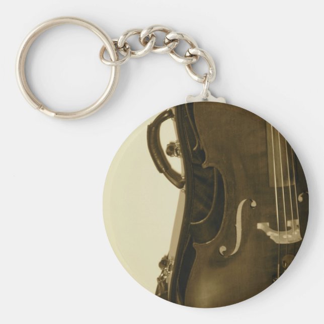 Sepia Cello Keychain Nyckelring (Framsidan)