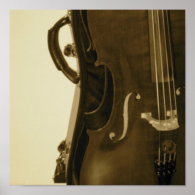 Sepia Cello poster utskrift (Framsidan)