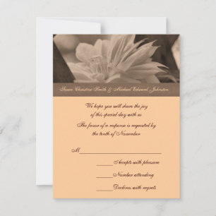 Sepia Clematis Flower Bröllop OSA Kort