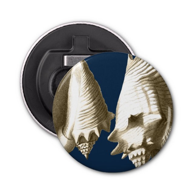 Sepia Conch Seashells Flasköppnare (Framsidan)