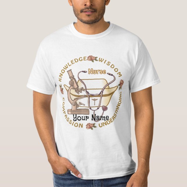 Sepia coola-sjuksköterska t shirt (Framsida)