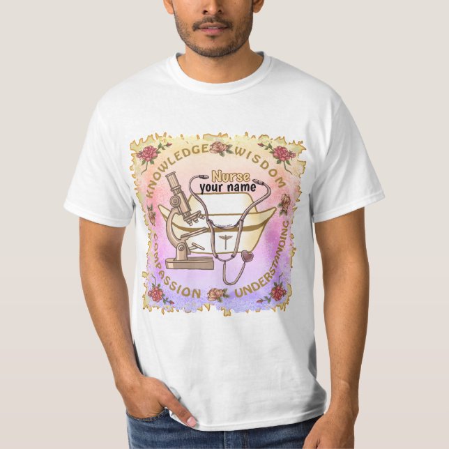 Sepia coola-sjuksköterska t shirt (Framsida)