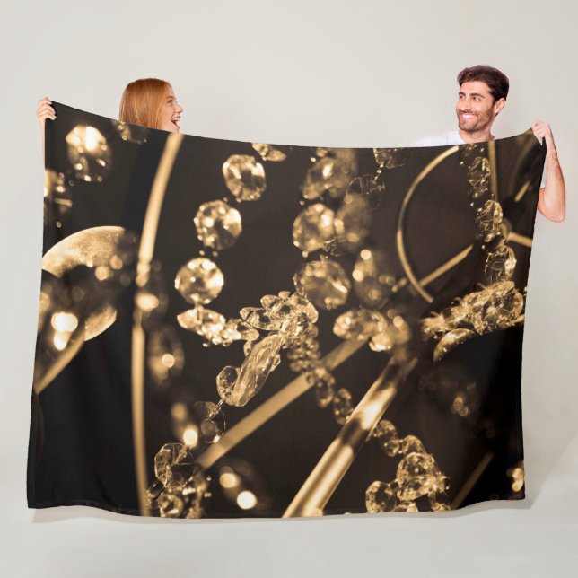 Sepia Crystal Chandelier Fleecefilt (På plats)