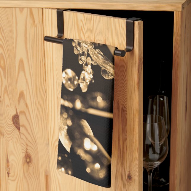 Sepia Crystal Chandelier Kökshandduk (Thirds Fold)