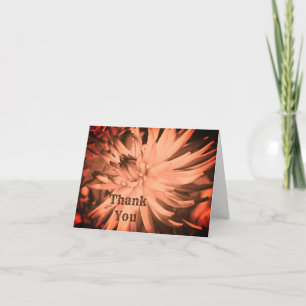 Sepia Dahlia Flower-Anpassadet - tack, ditt kort
