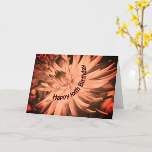 Sepia Dahlia Flower Personlig Birthday Card Kort