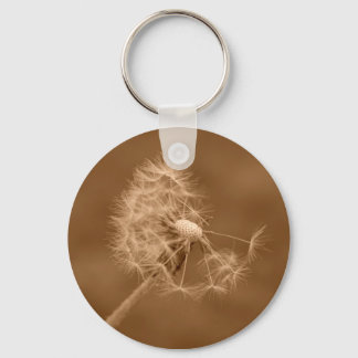 Sepia Dandelion Keychain Nyckelring