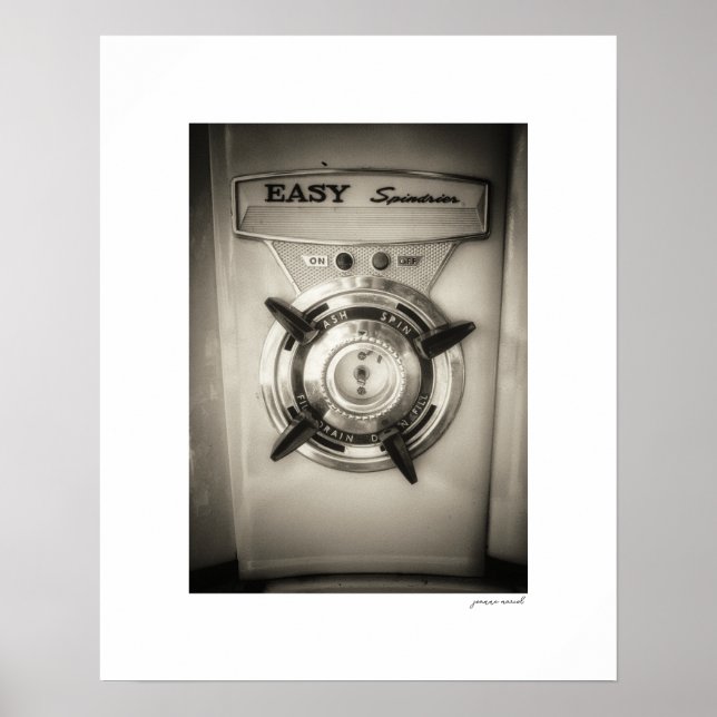 Sepia Easy Spindrier Vridskiva Affisch Print (Framsidan)