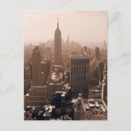 Sepia Empire state Byggnad från Rockefeller Vykort