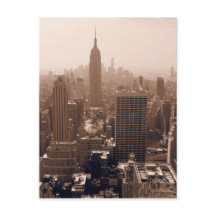 Sepia Empire state Byggnad från Rockefeller