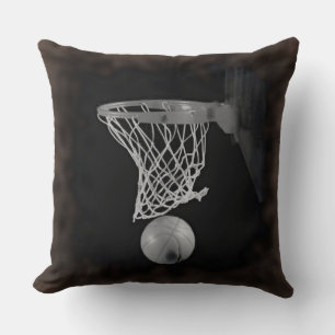 Sepia Färg Basketball Close Dekorativ kudde