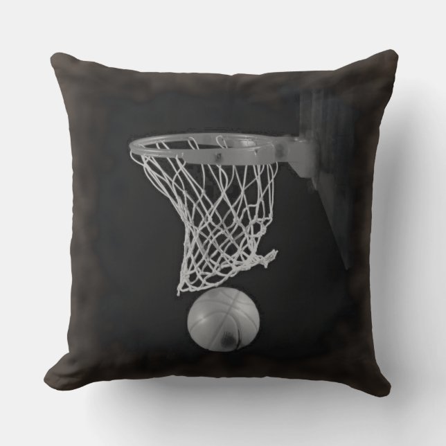 Sepia Färg Basketball Close Dekorativ kudde (Framsida)
