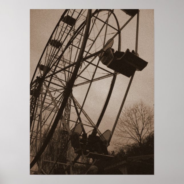 Sepia Ferris Wheel Poster (Framsidan)