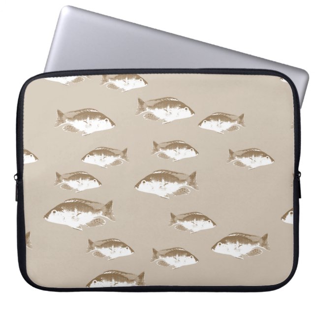 Sepia fisk laptop fodral (Framsidan)
