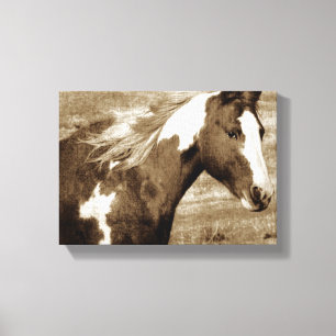 Sepia Flashy Mare Canvastryck