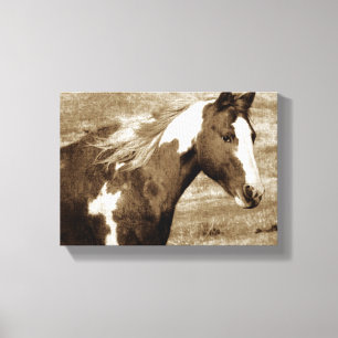 Sepia Flashy Mare Canvastryck
