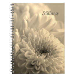 Sepia Flower Photo Spiral Notebook Anteckningsbok