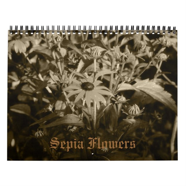 Sepia Flowers Calendar Kalender (Omslag)