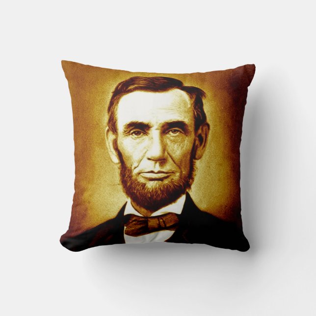 Sepia för porträtt för presidentAbraham Lincoln Kudde (Framsida)