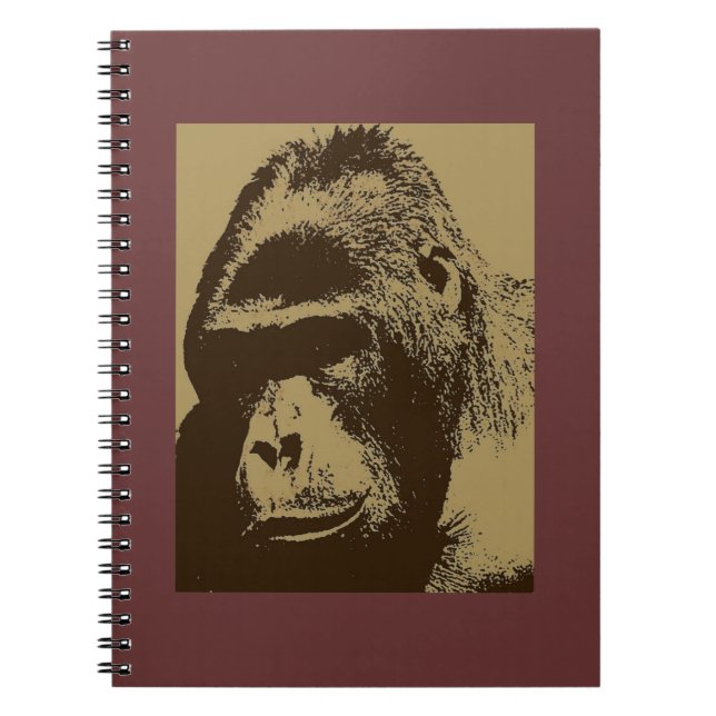 Sepia Gorilla Anteckningsbok (Framsidan)
