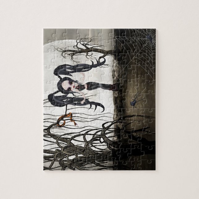 Sepia Goth Girl Pussel (Vertikal)