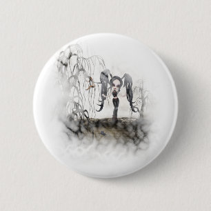 Sepia Goth Girl Vignette Knapp